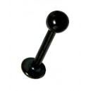 Black Anodized Lip / Labret Blackline Ring w/ Ball
