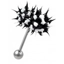 Piercing Vibrant Langue Vib-Bell Silicone Blanc / Noir