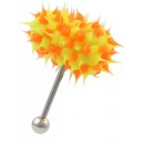 Piercing Vibrant Langue Vib-Bell Silicone Jaune / Orange