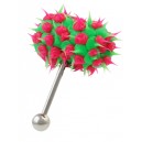 Piercing Vibrant Langue Vib-Bell Silicone Vert / Rose