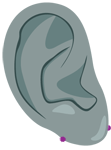 Piercing oreille lobe-transversal