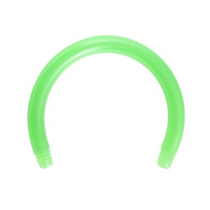 Piercing Stab Circular Hufeisen Bioflex / Bioplast Grün