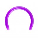 Barra Piercing Circular Herradura Bioflex / Bioplast Púrpura