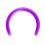 Barre Piercing Circulaire Fer à Cheval Bioflex / Bioplast Violette