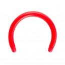 Barre Piercing Circulaire Fer à Cheval Bioflex / Bioplast Rouge