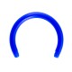 Barre Piercing Circulaire Fer à Cheval Bioflex / Bioplast Bleue Foncé