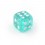 Turquoise UV Acrylic Transparent Only Piercing Dice