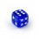 Navy Blue UV Acrylic Transparent Only Piercing Dice