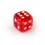 Red UV Acrylic Transparent Only Piercing Dice