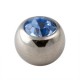 Light Blue Rhinestone Piercing Replacement Only Ball