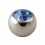 Einzelne Piercing-Kugel Strassstein Hellblau