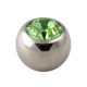 Light Green Rhinestone Piercing Replacement Only Ball