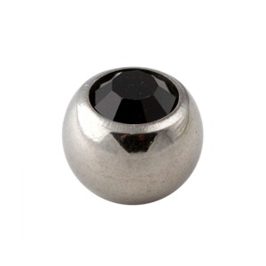 Black Rhinestone Piercing Replacement Only Ball
