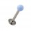 Light Blue Acrylic Labret / Tragus Ring with Full Ball