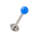 Tragus- / Labret-Piercing Acryl Dunkelblau mit Kugel Opak