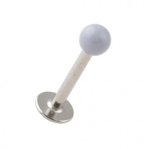 Tragus- / Labret-Piercing Acryl Grau mit Kugel Opak