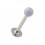 Tragus- / Labret-Piercing Acryl Grau mit Kugel Opak