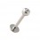 Labret- / Tragus-Piercing Kugel mit Wei&szlig;em Strassstein