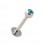 Piercing Labret Anodisé Bleu Boule