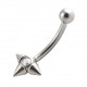 Arcade Acier Chirurgical 3 Piques Strass Blanc