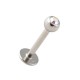 Tragus / Labret avec Boule Pierre Strass Multicolore