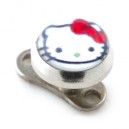 Piercing Microdermal Hello Kitty Blanc