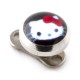 Black Hello Kitty Top Microdermal Piercing