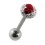 Red Heart Strass Crystals Tongue Ring