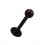 Lippen- / Tragus-Piercing Schwarz mit Lilanem Strass