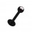Lippen- / Tragus-Piercing Schwarz mit Mehrfarbigem Strass