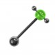 Langue Acrylique Transparent Composé Vert Boules