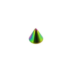 Rainbow Anodized Grade 23 Titanium Barbell Spike