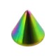Rainbow Anodized Grade 23 Titanium Barbell Spike