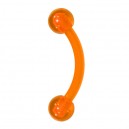 Orange Eyebrow Curved Bar Bioflex Ring