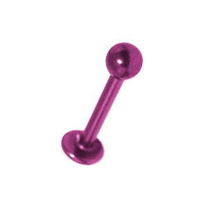 Lippen- / Labret-Piercing Eloxiert Rosa Kugel