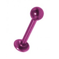 Piercing Labret / Lippe Eloxiert Rosa Kugel