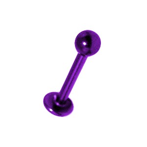 Lippen- / Labret-Piercing Eloxiert Lila Kugel