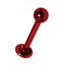 Lippen- / Labret-Piercing Eloxiert Rot Kugel