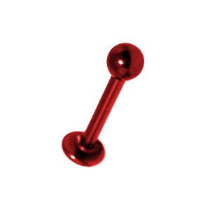 Lippen- / Labret-Piercing Eloxiert Rot Kugel