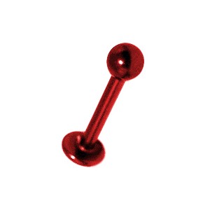 Piercing Labret / Labio barato Anodizado Rojo Bola