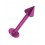 Lippen- / Labret-Piercing Eloxiert Rosa Spitze