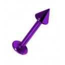 Lippen- / Labret-Piercing Eloxiert Lila Spitze