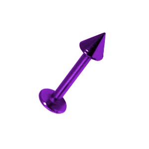 Piercing Labret / Labio Anodizado Púrpura Spike barato