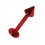 Lippen- / Labret-Piercing Eloxiert Rot Spitze