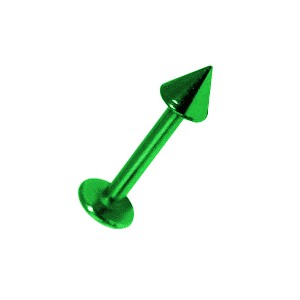Lippen- / Labret-Piercing Eloxiert Grün Spitze