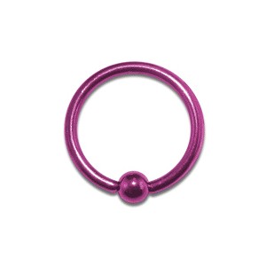 Ring- / Labret-Piercing Eloxiert Rosa BCR Klemmring