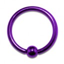 Purple Labret Captive Ball Ring