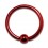 Red Labret Captive Ball Ring