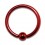 Ring- / Labret-Piercing Eloxiert Rot BCR Klemmring