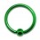 Green Labret Captive Ball Ring